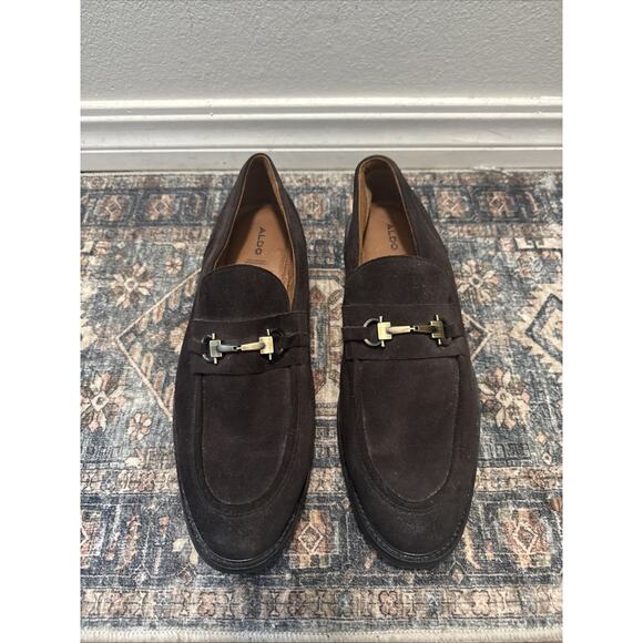 Aldo Suede Leather Brown Color Comfort Driving Loafers Men's Size 13 NEW - Picture 1 of 6